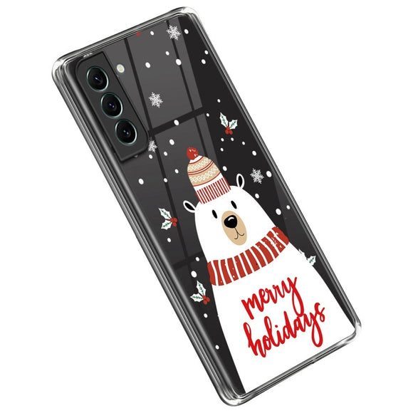 Samsung Galaxy S22 Fleksibelt Plast Julecover - Isbjørn