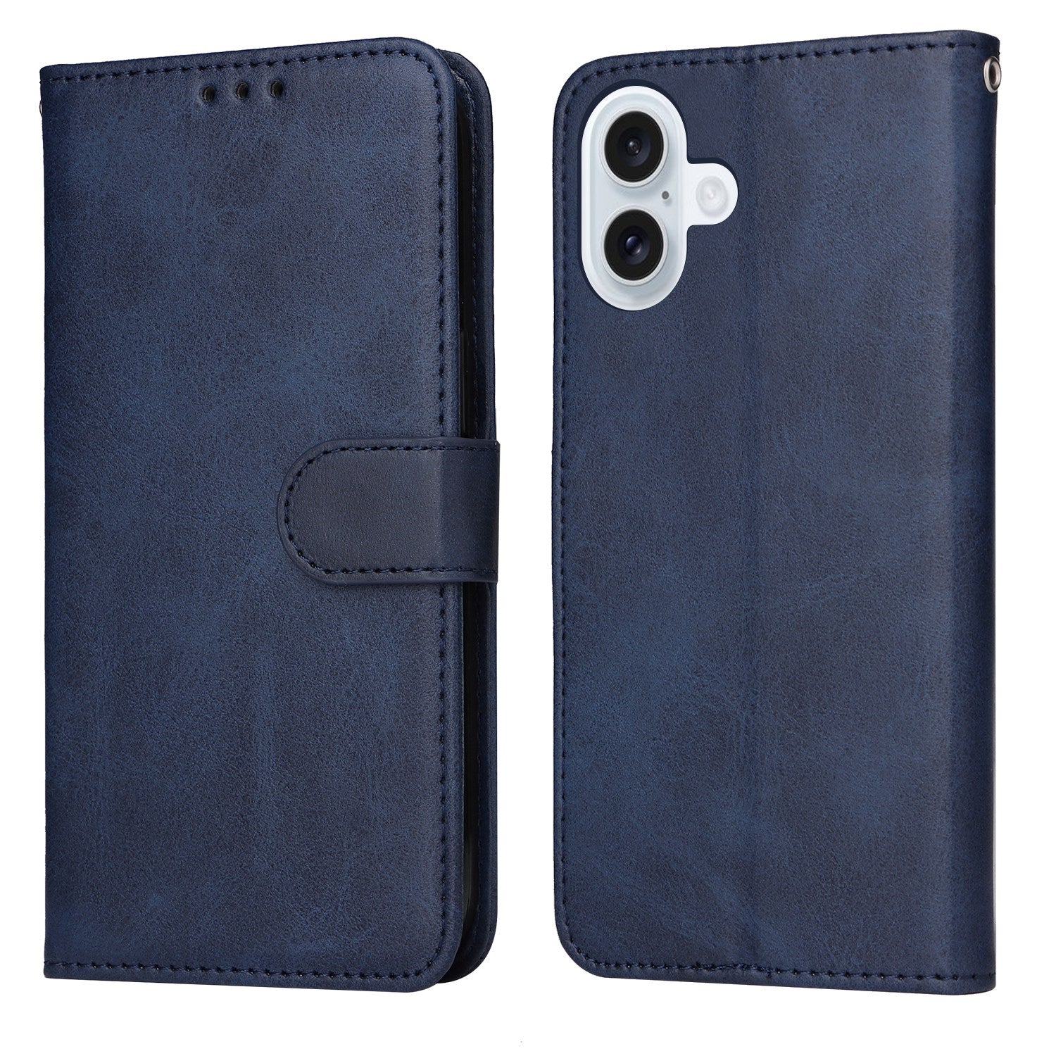 EIDERWOOD iPhone 17 Kunstlæder Flip Cover m. Pung & Strop - Blå