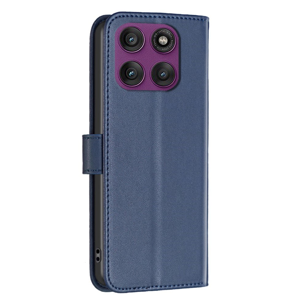 Motorola Edge 60 Pro BINFEN Kunstlæder Flip Cover m. Kortholder & Ståfunktion - Mørkeblå