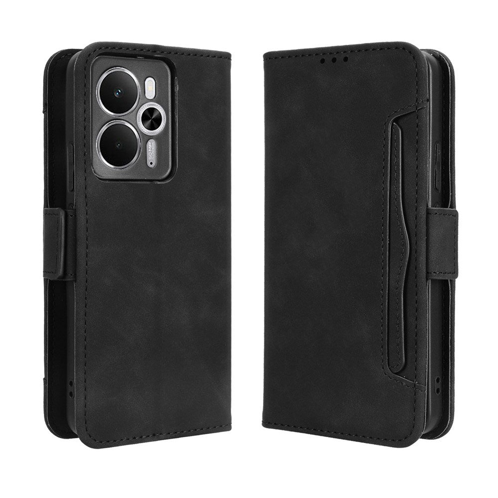Realme 14 (5G) / 14T (5G) EIDERWOOD Kunstlæder Flip Cover m. Kortholder - Sort