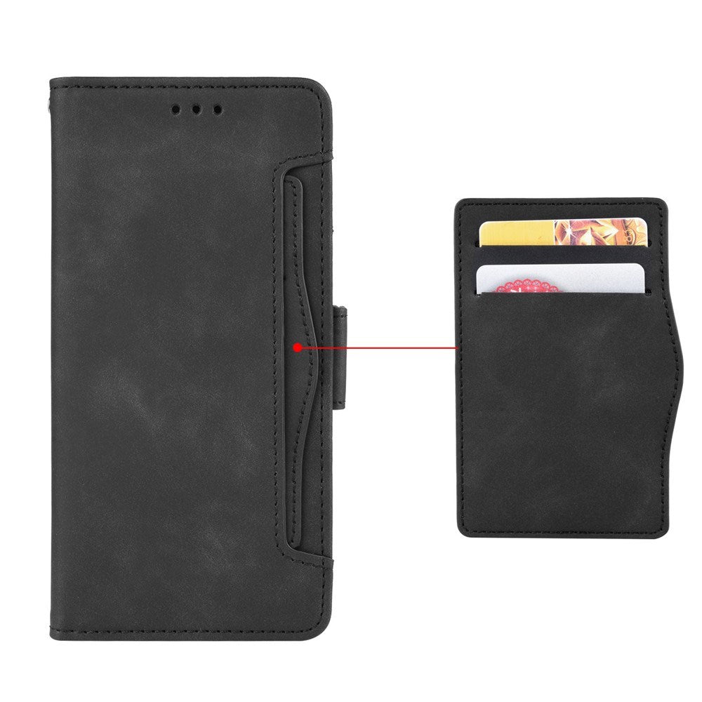 Realme 14 (5G) / 14T (5G) EIDERWOOD Kunstlæder Flip Cover m. Kortholder - Sort