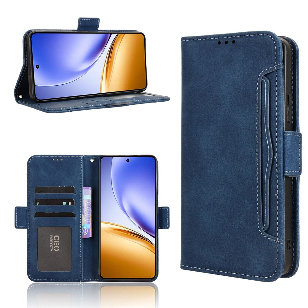 Realme 14 (5G) / 14T (5G) EIDERWOOD Kunstlæder Flip Cover m. Kortholder - Blå