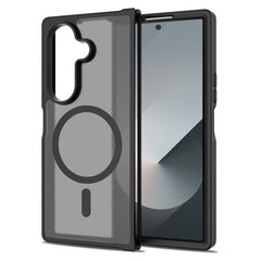 EIDERWOOD Samsung Galaxy Z Fold7 Mat Hybrid Cover - MagSafe Kompatibel - Gennemsigtig / Sort