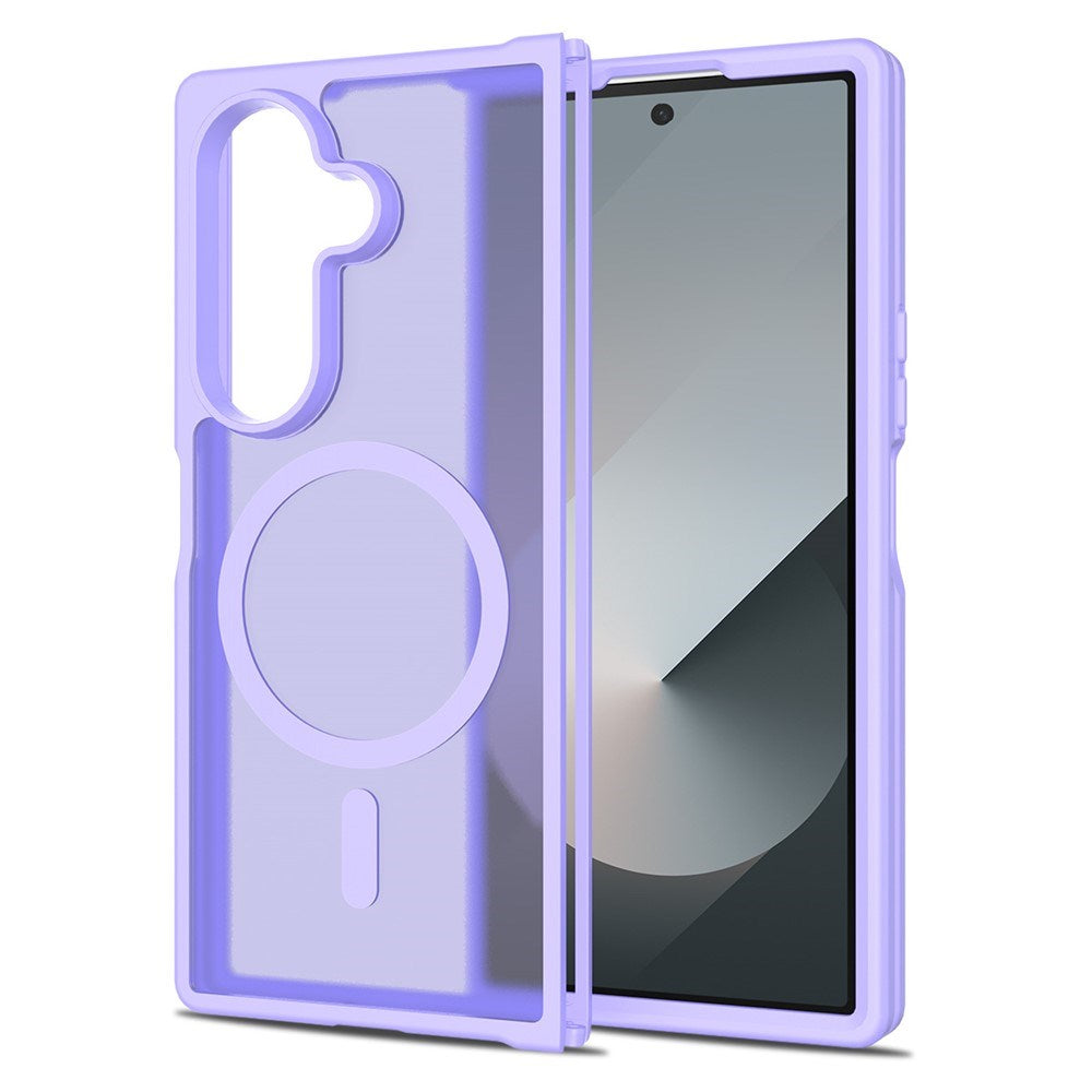 EIDERWOOD Samsung Galaxy Z Fold7 Mat Hybrid Cover - MagSafe Kompatibel - Gennemsigtig / Lilla