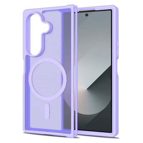 EIDERWOOD Samsung Galaxy Z Fold7 Mat Hybrid Cover - MagSafe Kompatibel - Gennemsigtig / Lilla