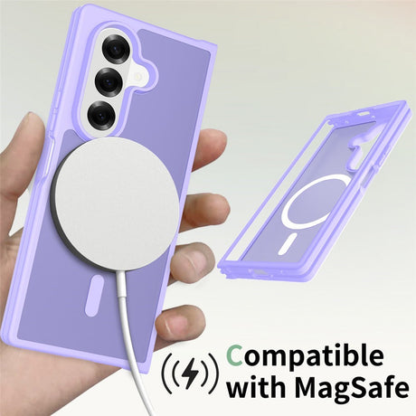 EIDERWOOD Samsung Galaxy Z Fold7 Mat Hybrid Cover - MagSafe Kompatibel - Gennemsigtig / Lilla