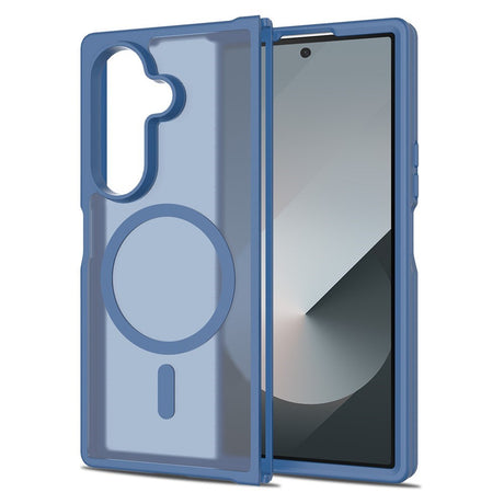 EIDERWOOD Samsung Galaxy Z Fold7 Mat Hybrid Cover - MagSafe Kompatibel - Gennemsigtig / Blå