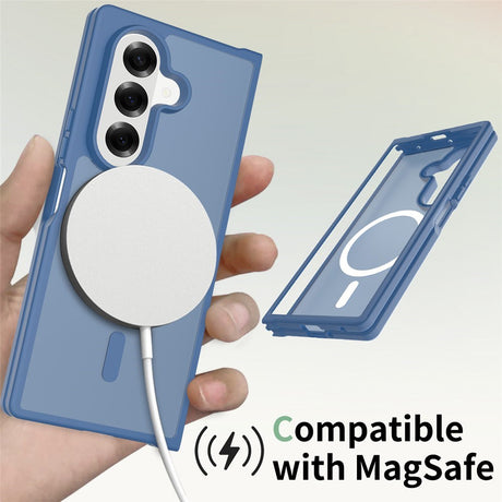 EIDERWOOD Samsung Galaxy Z Fold7 Mat Hybrid Cover - MagSafe Kompatibel - Gennemsigtig / Blå