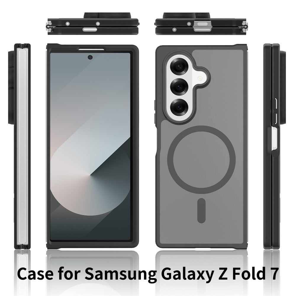EIDERWOOD Samsung Galaxy Z Fold7 Mat Hybrid Cover - MagSafe Kompatibel - Gennemsigtig / Blå