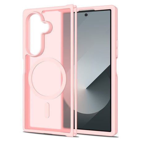 EIDERWOOD Samsung Galaxy Z Fold7 Mat Hybrid Cover - MagSafe Kompatibel - Gennemsigtig / Lyserød