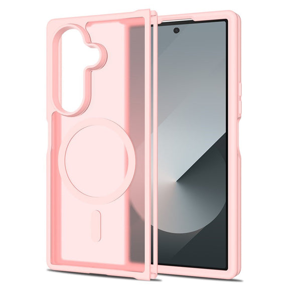 EIDERWOOD Samsung Galaxy Z Fold7 Mat Hybrid Cover - MagSafe Kompatibel - Gennemsigtig / Lyserød