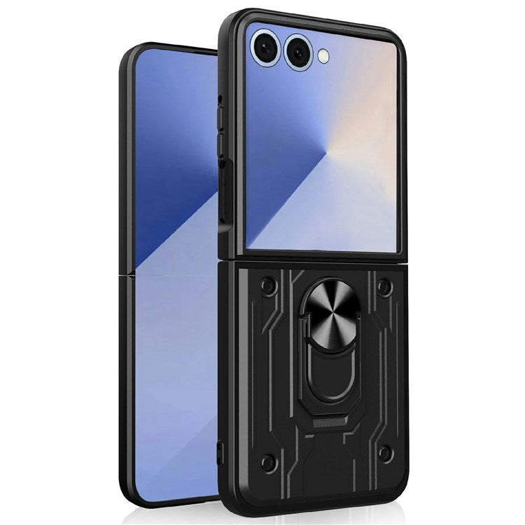 EIDERWOOD Samsung Galaxy Z Flip7 Hybrid Håndværker Cover m. Kickstand - Sort