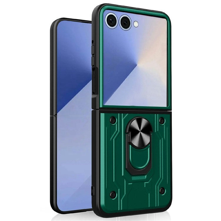 EIDERWOOD Samsung Galaxy Z Flip7 Hybrid Håndværker Cover m. Kickstand - Grøn