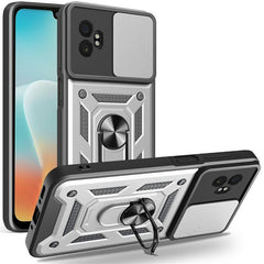 EIDERWOOD Samsung Galaxy Xcover 7 Pro Hybrid Håndværker Cover m. Kickstand & Cam Slider - Sølv