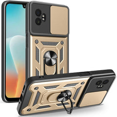 EIDERWOOD Samsung Galaxy Xcover 7 Pro Hybrid Håndværker Cover m. Kickstand & Cam Slider - Guld