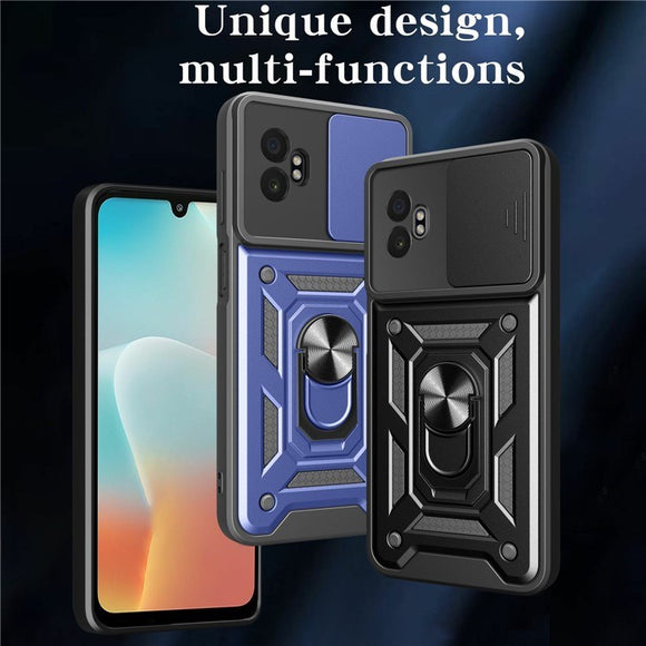 EIDERWOOD Samsung Galaxy Xcover 7 Pro Hybrid Håndværker Cover m. Kickstand & Cam Slider - Guld