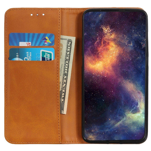 Samsung Galaxy S23 Magnetisk Læder Cover m. Pung - Brun