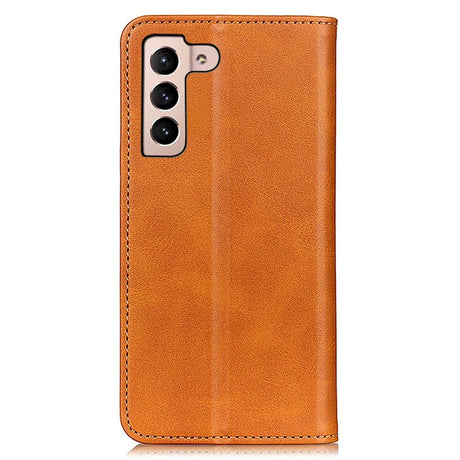 Samsung Galaxy S23 Magnetisk Læder Cover m. Pung - Brun