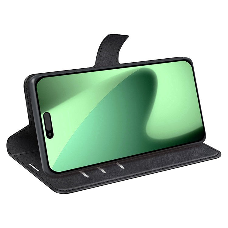 EIDERWOOD iPhone 17 Pro Max Kunstlæder Flip Cover m. Ståfunktion & Kortholder - Sort
