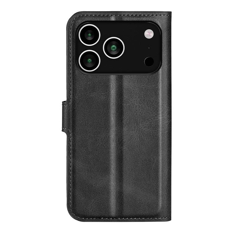 EIDERWOOD iPhone 17 Pro Max Kunstlæder Flip Cover m. Ståfunktion & Kortholder - Sort
