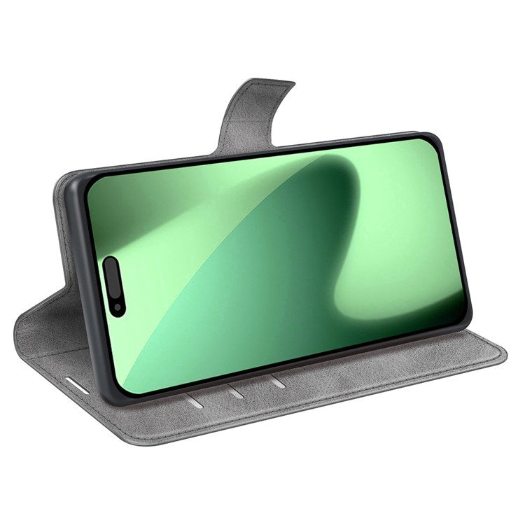 EIDERWOOD iPhone 17 Pro Max Kunstlæder Flip Cover m. Ståfunktion & Kortholder - Grå