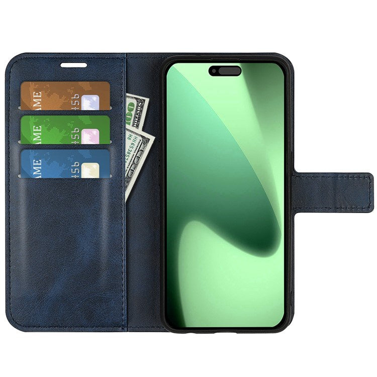 EIDERWOOD iPhone 17 Pro Max Kunstlæder Flip Cover m. Ståfunktion & Kortholder - Blå