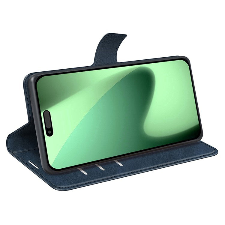 EIDERWOOD iPhone 17 Pro Max Kunstlæder Flip Cover m. Ståfunktion & Kortholder - Blå