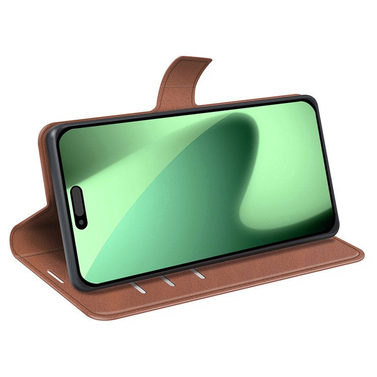 EIDERWOOD iPhone 17 Pro Max Kunstlæder Flip Cover m. Ståfunktion & Kortholder - Lysebrun