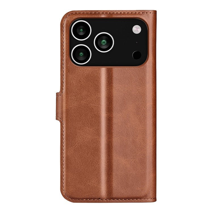 EIDERWOOD iPhone 17 Pro Max Kunstlæder Flip Cover m. Ståfunktion & Kortholder - Lysebrun