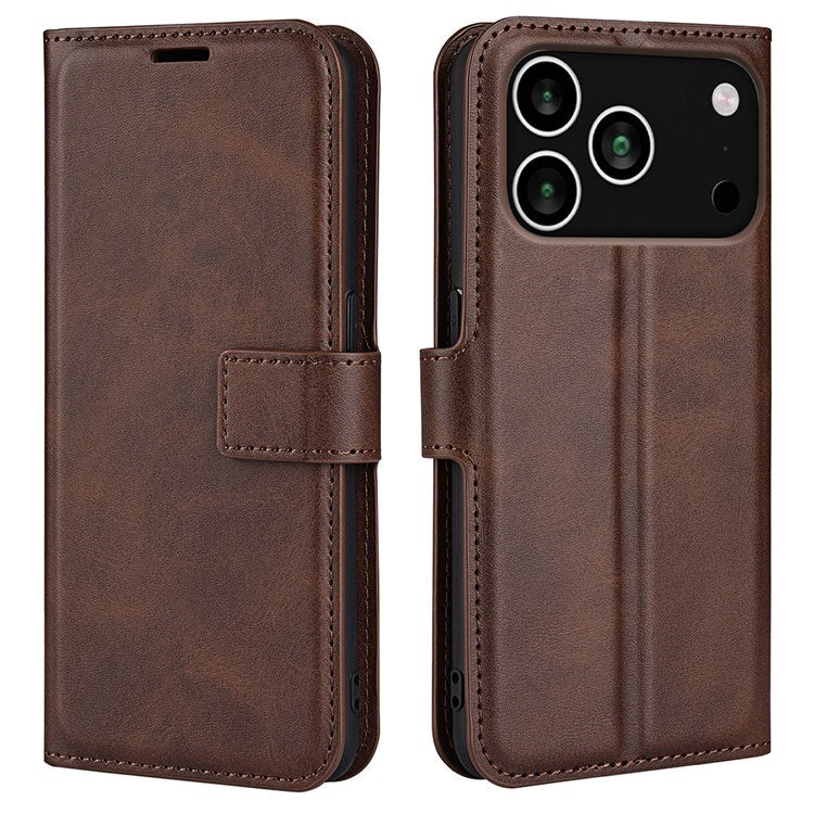 EIDERWOOD iPhone 17 Pro Max Kunstlæder Flip Cover m. Ståfunktion & Kortholder - Brun