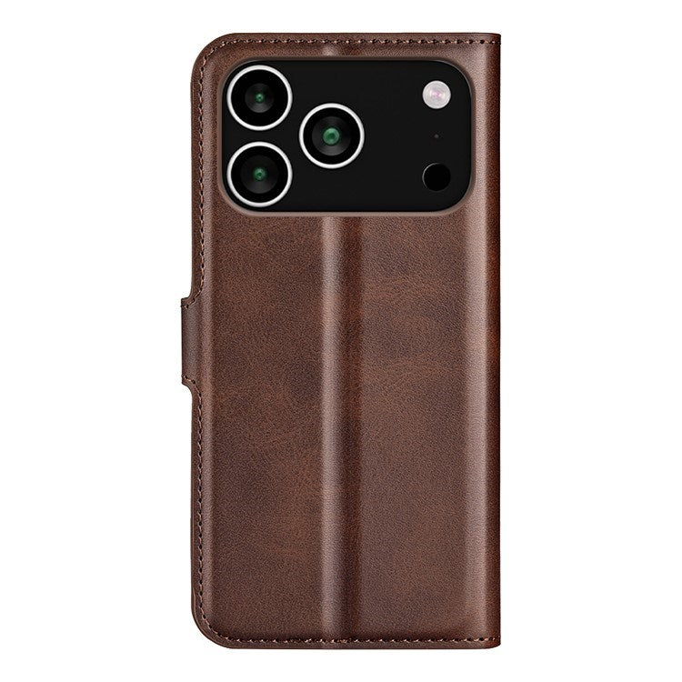 EIDERWOOD iPhone 17 Pro Max Kunstlæder Flip Cover m. Ståfunktion & Kortholder - Brun