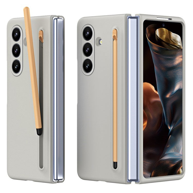 EIDERWOOD Samsung Galaxy Z Fold7 Hårdt Plastik Cover m. Stylus - Lysegrå