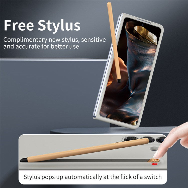 EIDERWOOD Samsung Galaxy Z Fold7 Hårdt Plastik Cover m. Stylus - Lysegrå