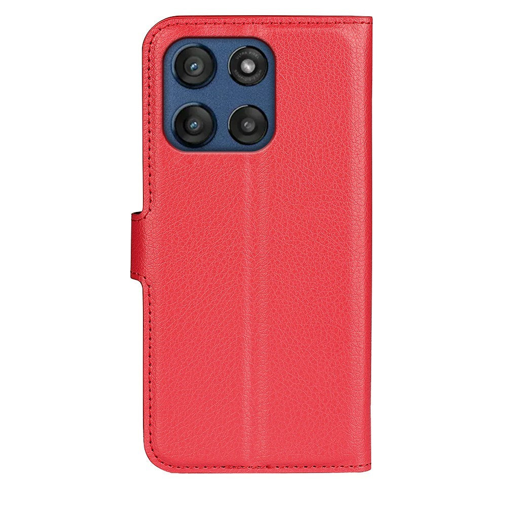 Motorola Moto G Stylus 5G (2025) EIDERWOOD Kunstlæder Flipcover m. Kortholder & Ståfunktion - Rød