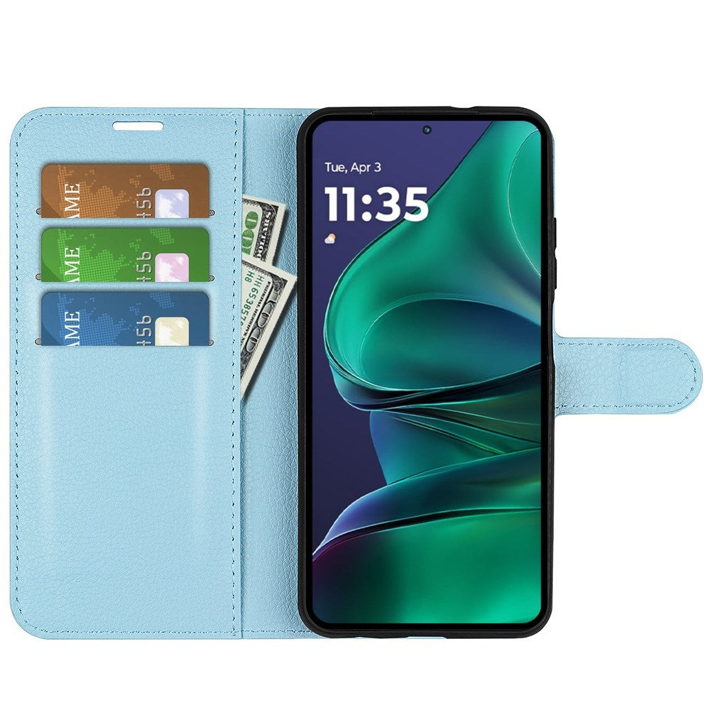 Motorola Moto G Stylus 5G (2025) EIDERWOOD Kunstlæder Flipcover m. Kortholder & Ståfunktion - Blå