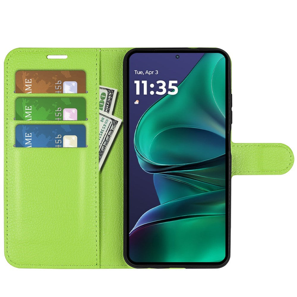 Motorola Moto G Stylus 5G (2025) EIDERWOOD Kunstlæder Flipcover m. Kortholder & Ståfunktion - Grøn