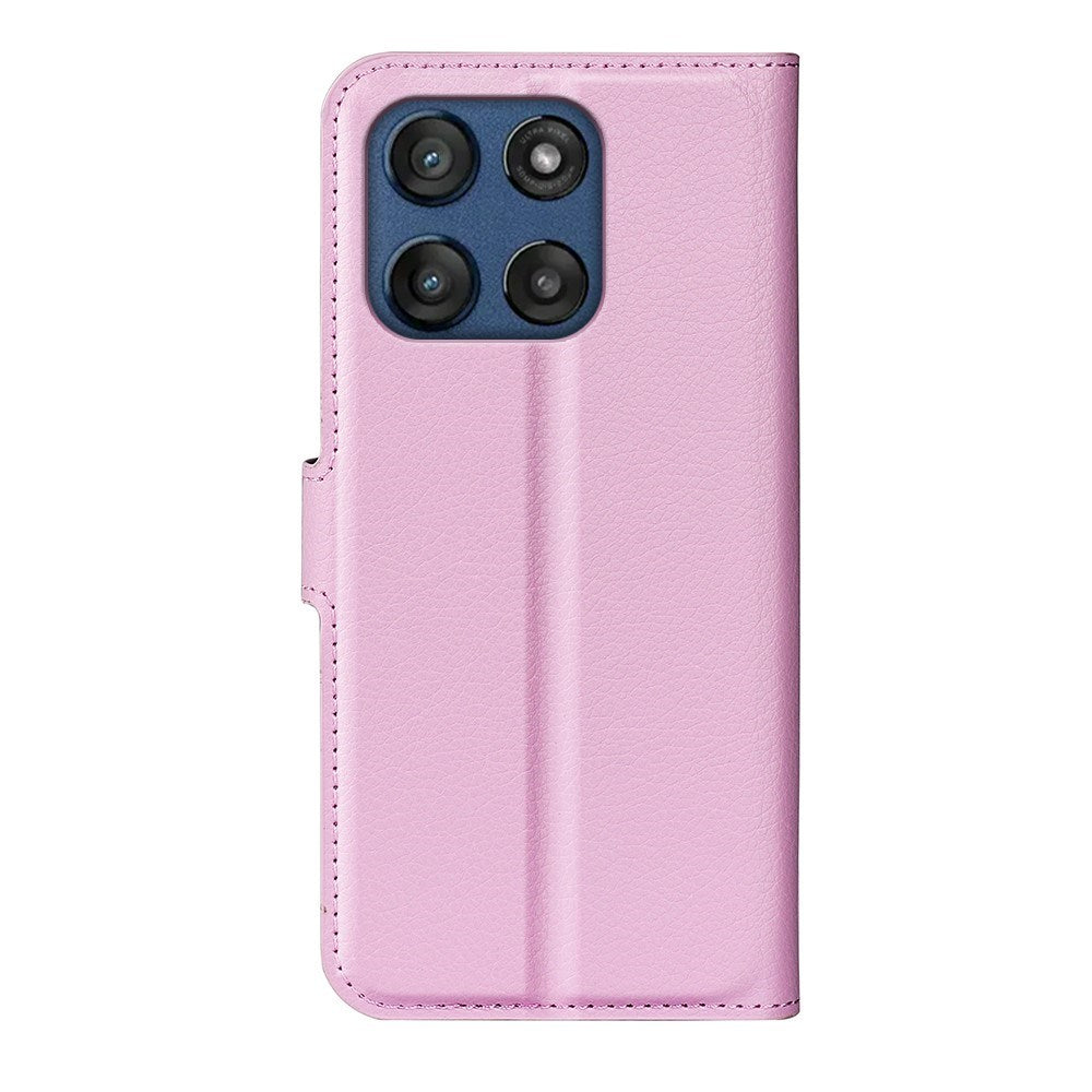 Motorola Moto G Stylus 5G (2025) EIDERWOOD Kunstlæder Flipcover m. Kortholder & Ståfunktion - Lyserød