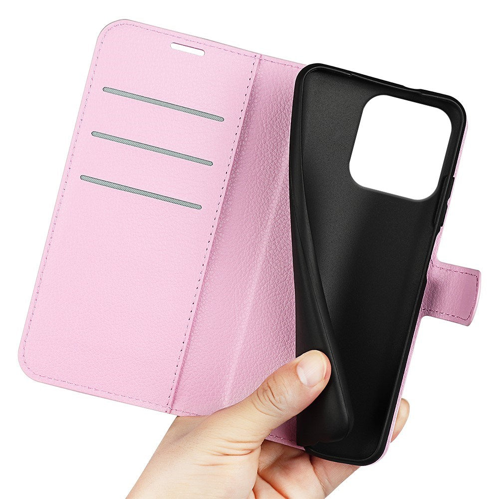 Motorola Moto G Stylus 5G (2025) EIDERWOOD Kunstlæder Flipcover m. Kortholder & Ståfunktion - Lyserød
