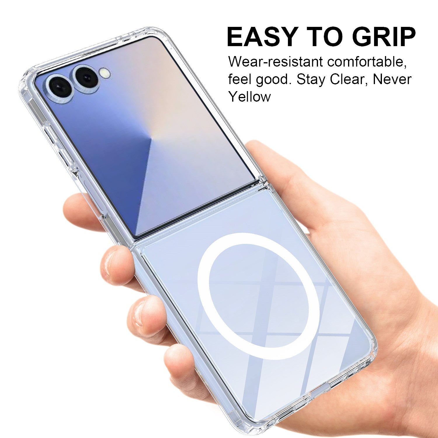 EIDERWOOD Samsung Galaxy Z Flip7 Hybrid Plastik Cover - MagSafe Kompatibel - Gennemsigtig