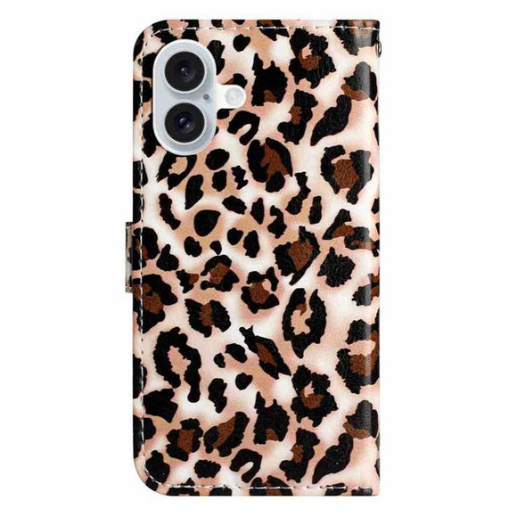 EIDERWOOD iPhone 17 Imiteret Læder Cover m. Pung & Strop - Leopard