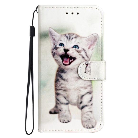 EIDERWOOD iPhone 17 Imiteret Læder Cover m. Pung & Strop - Kattekilling