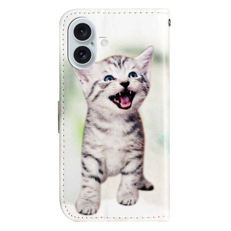 EIDERWOOD iPhone 17 Imiteret Læder Cover m. Pung & Strop - Kattekilling