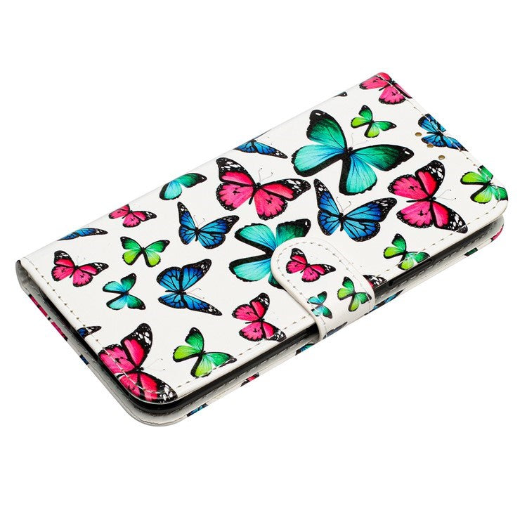 EIDERWOOD iPhone 17 Pro Imiteret Læder Cover m. Pung & Strop - Sommerfugle
