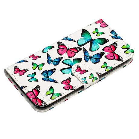 EIDERWOOD iPhone 17 Pro Max Imiteret Læder Cover m. Pung & Strop - Sommerfugle