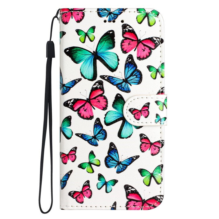 EIDERWOOD iPhone 17 Pro Max Imiteret Læder Cover m. Pung & Strop - Sommerfugle