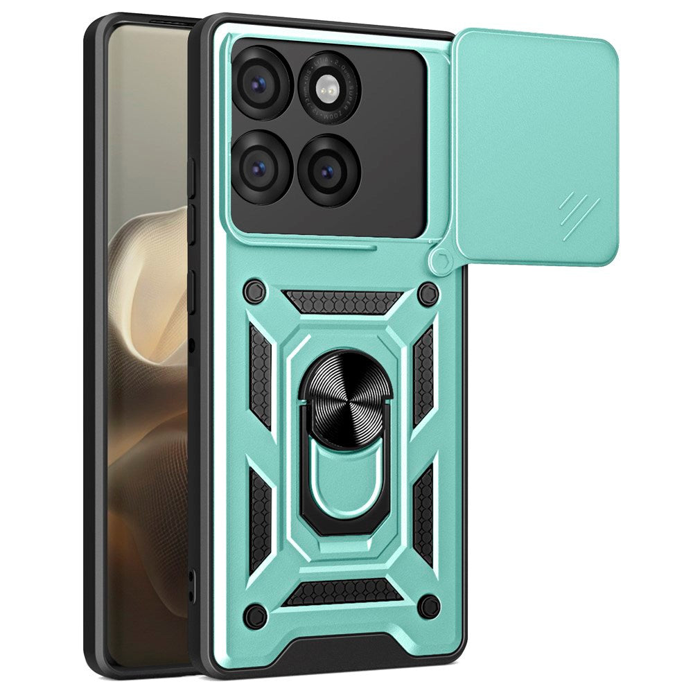 EIDERWOOD Motorola Edge 60 Pro Hybrid Håndværker Cover m. Magnetisk Kickstand & Cam Slider - Grøn