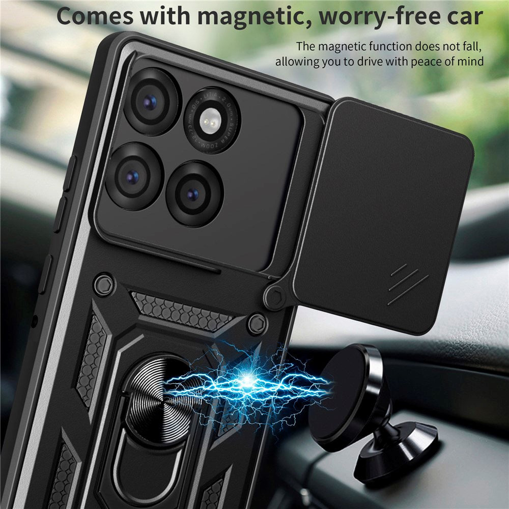 EIDERWOOD Motorola Edge 60 Pro Hybrid Håndværker Cover m. Magnetisk Kickstand & Cam Slider - Sølv