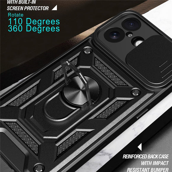 EIDERWOOD iPhone 17 Hybrid Håndværker Cover m. Kickstand & Cam Slider - Blå