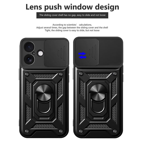 EIDERWOOD iPhone 17 Hybrid Håndværker Cover m. Kickstand & Cam Slider - Blå