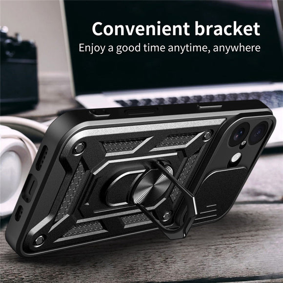 EIDERWOOD iPhone 17 Hybrid Håndværker Cover m. Kickstand & Cam Slider - Rød
